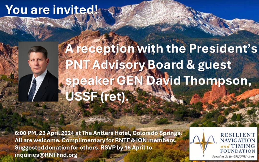 You are invited! – Reception with the PNT Advisory Board