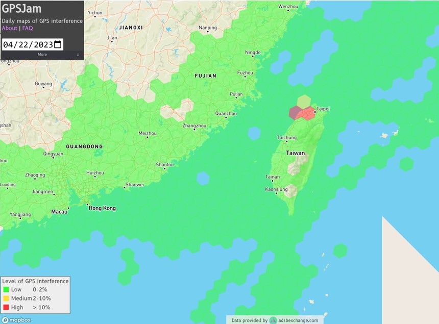 GPS Interference in Taiwan