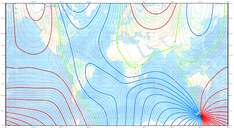 Magnetic Declination Chart