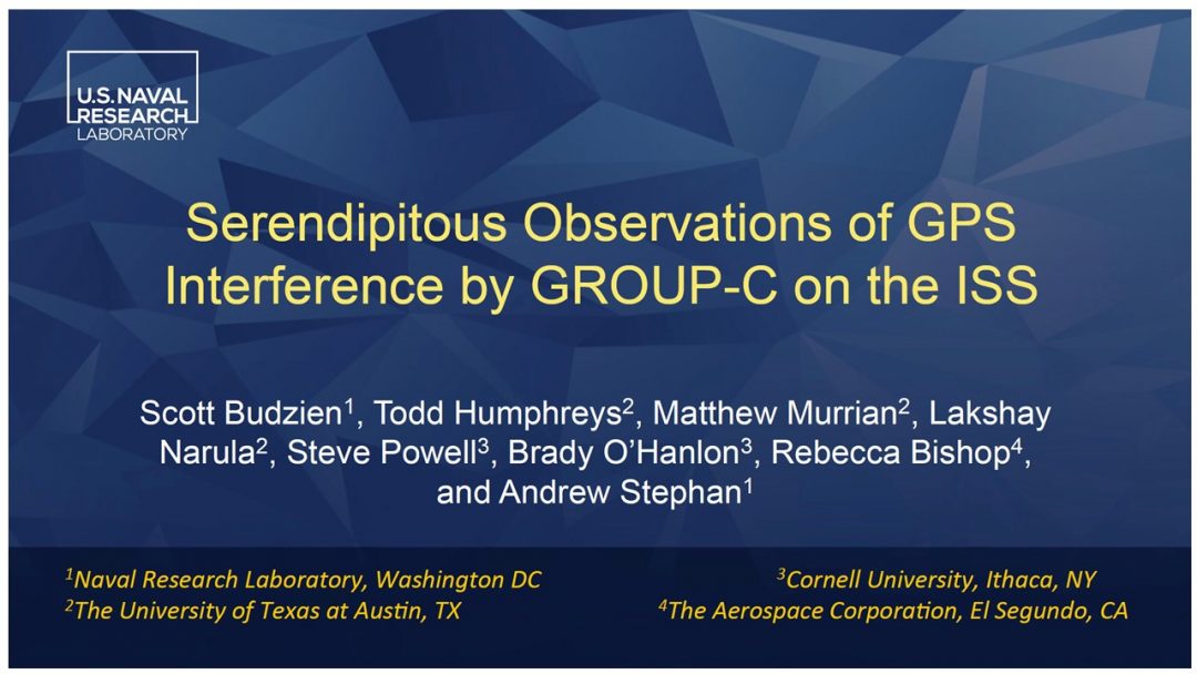 Detecting GPS Interference from Space Naval Research Lab RNTF
