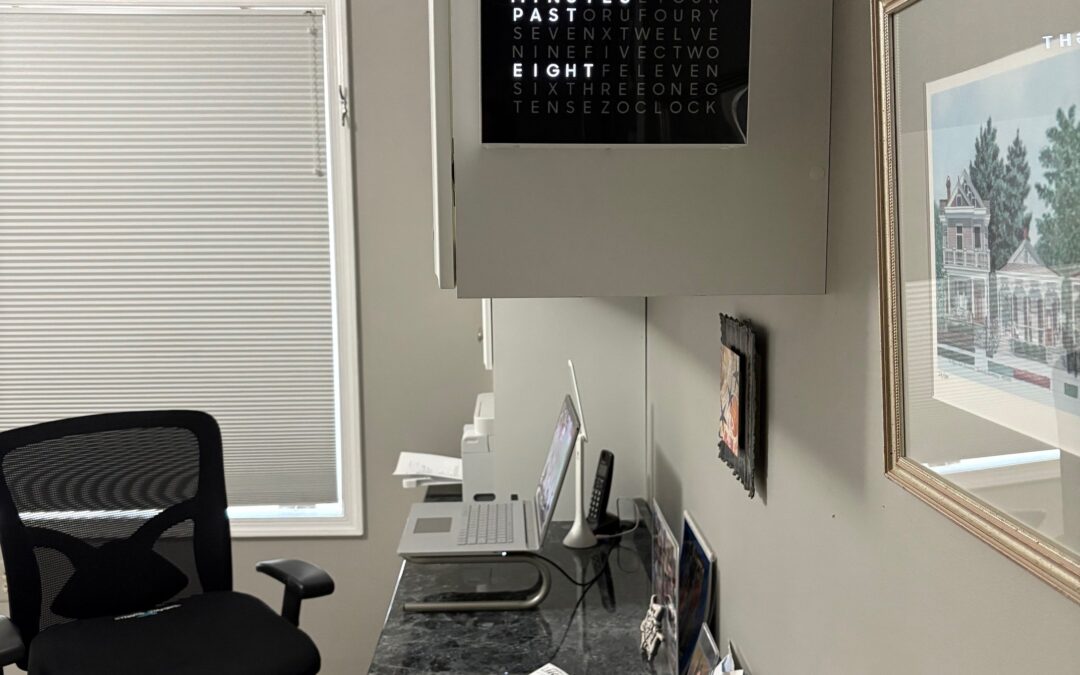 When you ask an English major for a clock to put in your office…