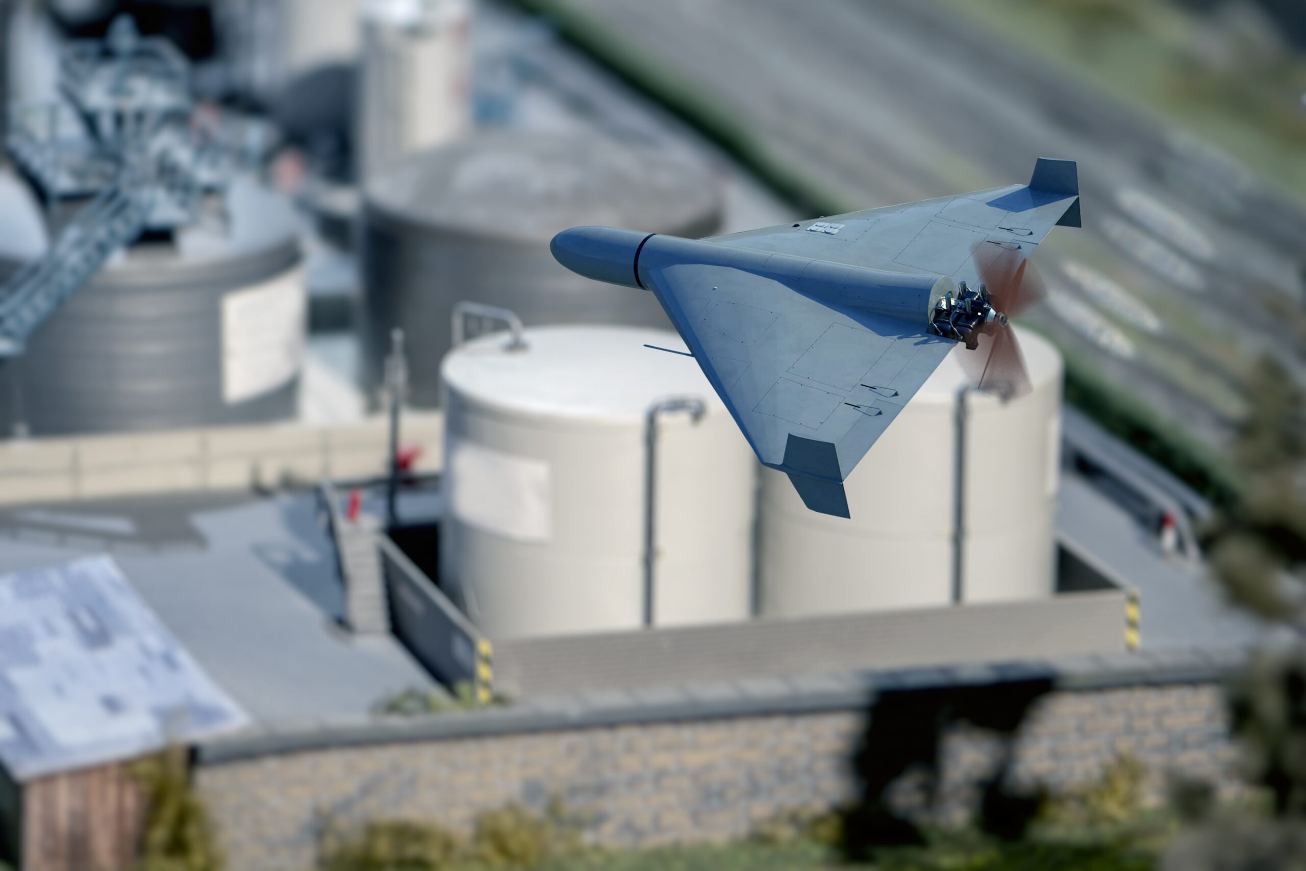 Military,Drone,Flies,To,Bomb,Oil,Depot,And,Fuel,Tanks,